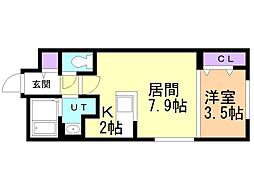 GAREAC32 1LDKの間取図画像