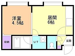 エルパソ 1DKの間取図画像