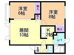 間取図画像 2LDK