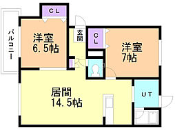 間取図画像 2LDK