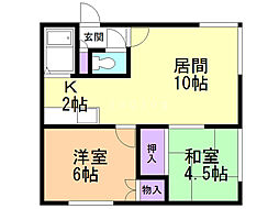 間取図画像 2LDK