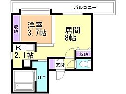 NsKBLD. 1LDKの間取図画像
