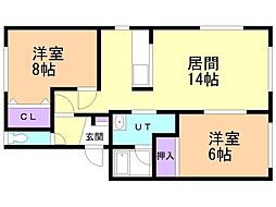 アットホーム 2LDKの間取図画像