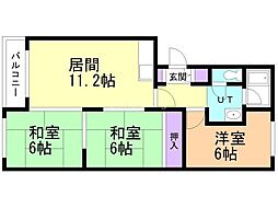 メーゾン榊 3LDKの間取図画像