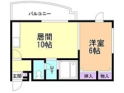 NSビル 1LDKの間取図画像