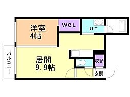 ラ・シュエットシエル 1LDKの間取図画像