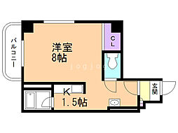 Spring・Shun 1Kの間取図画像