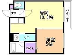 パークアベニュー北広島 1LDKの間取図画像