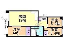 新札幌駅前ハイツ 3LDKの間取図画像