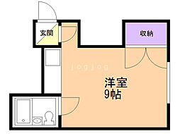 シャルム志田 ワンルームの間取図画像