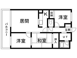 サントアリオ・デ大谷地 3LDKの間取図画像