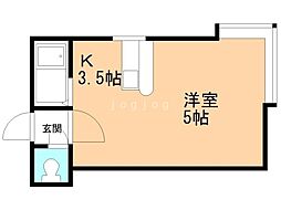 イオボヌール新札幌 1Kの間取図画像