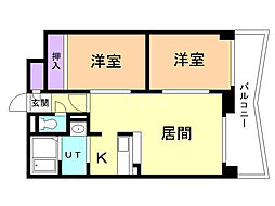 サイラム雅 2LDKの間取図画像