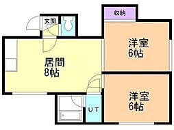 ダイヤフレンド平岡 2LDKの間取図画像