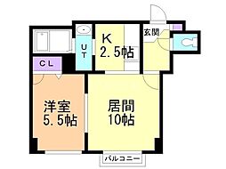 ＫＡＵＲＩ　ＦＬＡＴ 3階1LDKの間取り