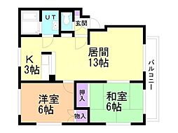 間取図画像 2LDK
