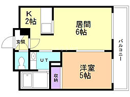 Ｌｕｎａ26 4階1LDKの間取り