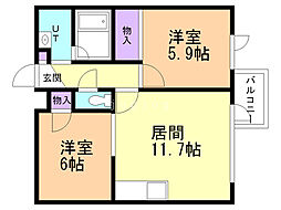 間取図画像 2LDK