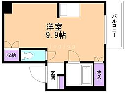グリーンヒルシャトー ワンルームの間取図画像