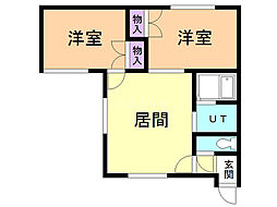 ビューティ4.3A 2LDKの間取図画像