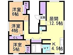 CLASS中の島 3LDKの間取図画像