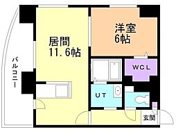 ニューライフサッポロ 1LDKの間取図画像