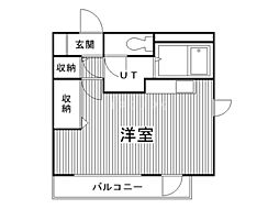 武商ビル ワンルームの間取図画像