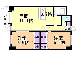 間取図画像 2LDK