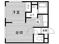 ソフィア 1DKの間取図画像
