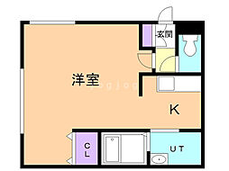 カーサ清田 1Kの間取図画像