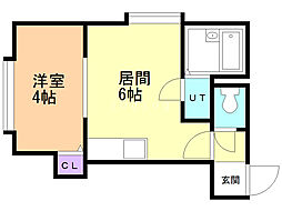デポット 1DKの間取図画像