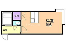 AMS平岸512 ワンルームの間取図画像