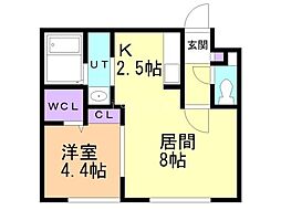 G-Heim美園 1LDKの間取図画像
