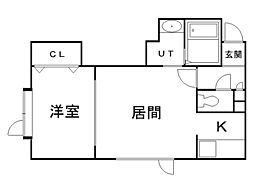アークコート豊平公園3 1LDKの間取図画像