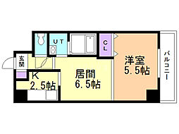 フェリス平岸 1LDKの間取図画像