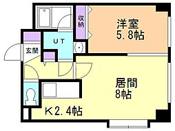 ノースパレス福住壱番館 1LDKの間取図画像