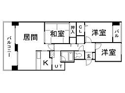 リーベンデール月寒中央 3LDKの間取図画像