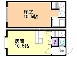 マクセル37/100 1LDKの間取図画像