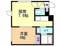 トルペ平岸 1DKの間取図画像