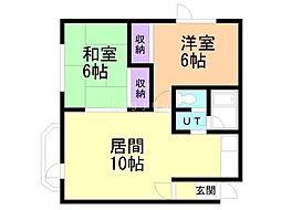 プリメーラS4 2LDKの間取図画像