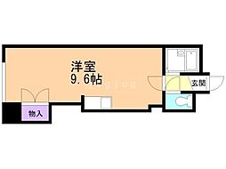 メゾンエクレーレ中の島 ワンルームの間取図画像