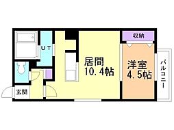 ブランシャールTsコートトヨヒラ 1LDKの間取図画像