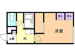 レオパレスクラーレ・カーサ 1Kの間取図画像