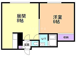 リバティーヒノデ 1LDKの間取図画像