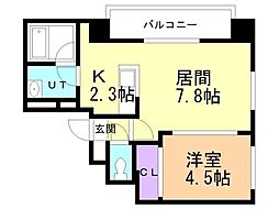 マルコウMSNo2 1LDKの間取図画像