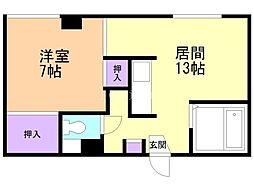 立石ビル 1LDKの間取図画像
