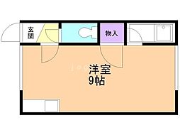 コーポすばる ワンルームの間取図画像