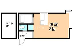 ウエストヴェリー ワンルームの間取図画像