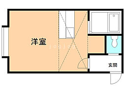 ティアラ文京台クラブハウス ワンルームの間取図画像