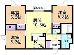 間取図画像 3LDK